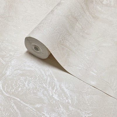 Plain Contemporary beige cream Faux concrete plaster Textured modern Wallpaper