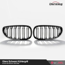 Densieg Kühlergrill Doppelsteg Nieren für BMW 5er E60 E61 03-09 Glanz Schwarz