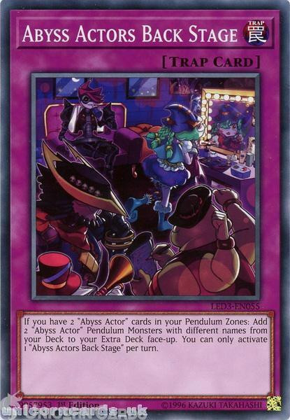 LED3-EN055 Abyss Actors Back Stage Common 1st Edition Mint YuGiOh Card