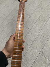 Electric Guitar Neck 22 Frets Roasted Flame Maple Abalone Dot Inlay Fretboard