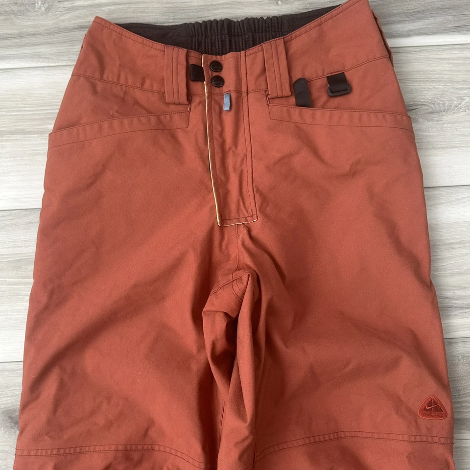 Винтажный Nike ACG 3 наружный слой грузовой сноуборда лыж оранжевый брюки молодежный размер средний - Изображение 2 из 4