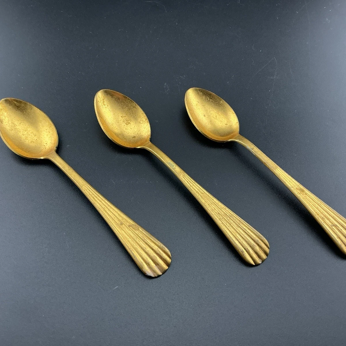Gold Demitasse Spoons In Collectible Flatware & Silverware for