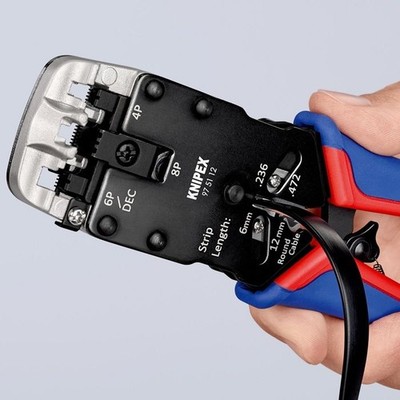 Crimpzange f.Westernstecker L.200mm KNIPEX