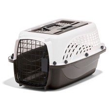Two Door Top Load Plastic Travel Dog Kennel Pet Carriers Dogs  Cats Small 19"