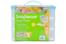 Snapware "Snap 'N Stack" Snack Keeper/ Carrier 3 Tiers Plus 2 Bonus Egg Trays