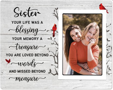 SteadStyle Memorial Gifts for Loss of Sister- Picture Frames - white
