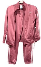 Adidas Girls 2 Piece Red Jogger Set W/Jacket Size Large 14 NWTS 