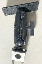 R-A-M ram mnt  Medium Double Socket Arm 1-1/2" Ball 6” x 2” plate Mount to pipe