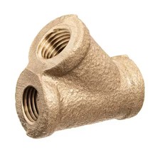 Wye Brass Brass Class 125 Pipe Fittings, 3/4 In Female Npt X 3/4 In Female Npt,
