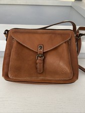 PATRICIA NASH AVELLINO Brown Leather Multi Compartments Crossbody Bag
