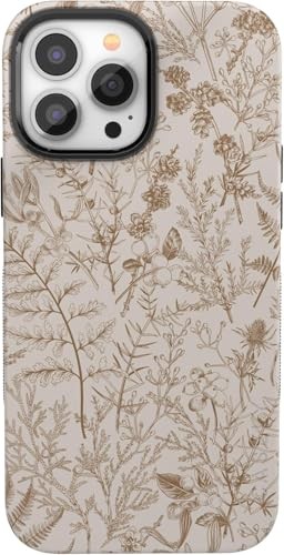 Casely iPhone 13 Pro Max Beige Garden Floral Case Military Grade Protection