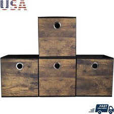 Durable Fabric Storage Bins Cube Organizers Toys Clothes Office Supplies New
