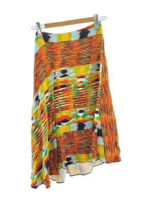 CELINE Other Skirts 36 Rayon Orange Total Pattern 2 2L26 6025 Used