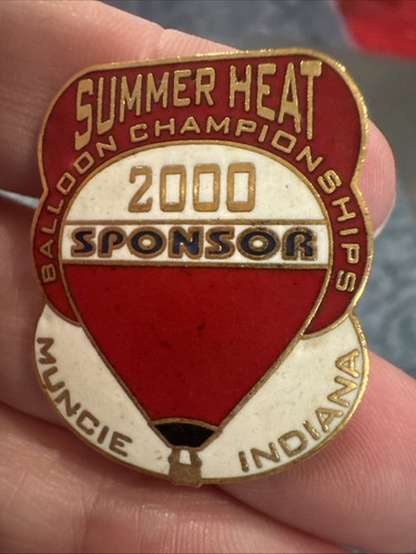 SUMMER HEAT AIR FESTIVAL 2000 MUNCIE INDIANA HOT AIR BALLOON Hat PIN Tie Tack