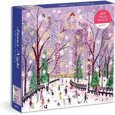 Galison Snowy Night 500 Piece Puzzle from Galison - 20'' X 20'' Winter Themed Puzz