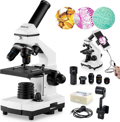 Microscope for Adults Kids, 100X-2000X  Compound Microscope with Microscope Slid