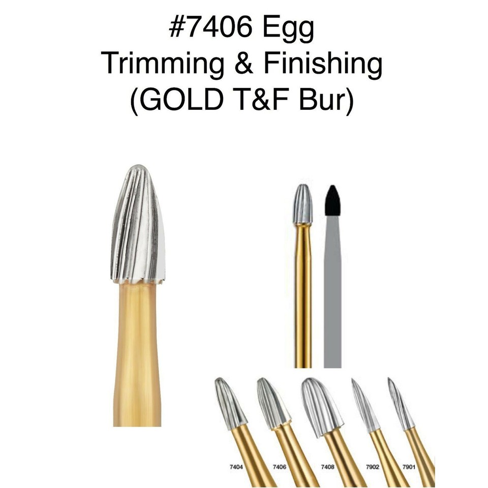 20 Fraises Dentaires FG 7406 En Carbure De Tungstène - 19mm, Pour Haute Vitesse - Neuf