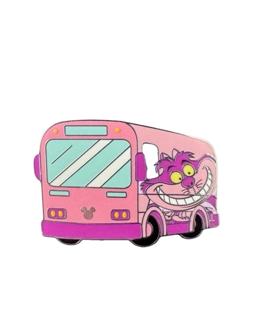 Cheshire Cat Bus Pin 2026 Hidden Mickey Pin DLR Disneyland Bus Wave A