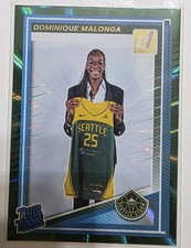 2025 Panini Donruss WNBA Dominique Malonga Rated Rookie Green Laser RC #89 Storm