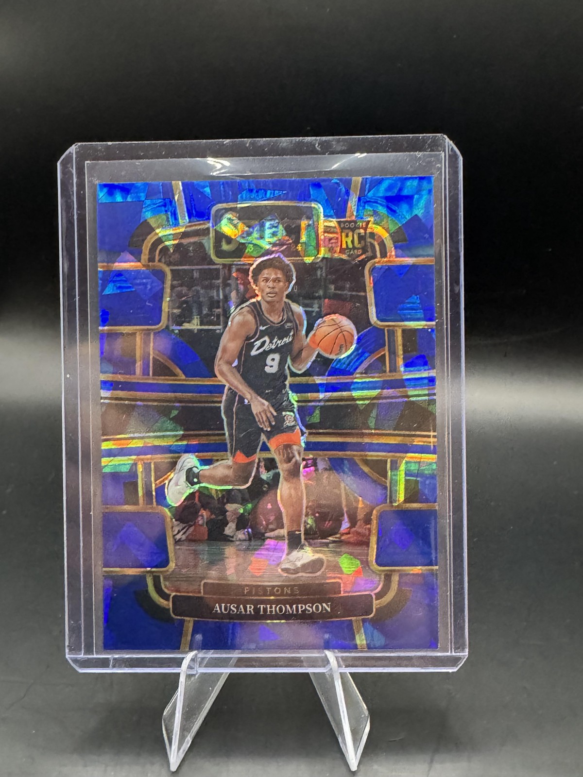 2023-24 Panini Select #95 Ausar Thompson Blue Cracked Ice