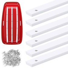 Moonoom 6-teiliges Schlittenläufer-Set mit Muttern und Schrauben, 47 Zoll × 0,9 Zoll weiß