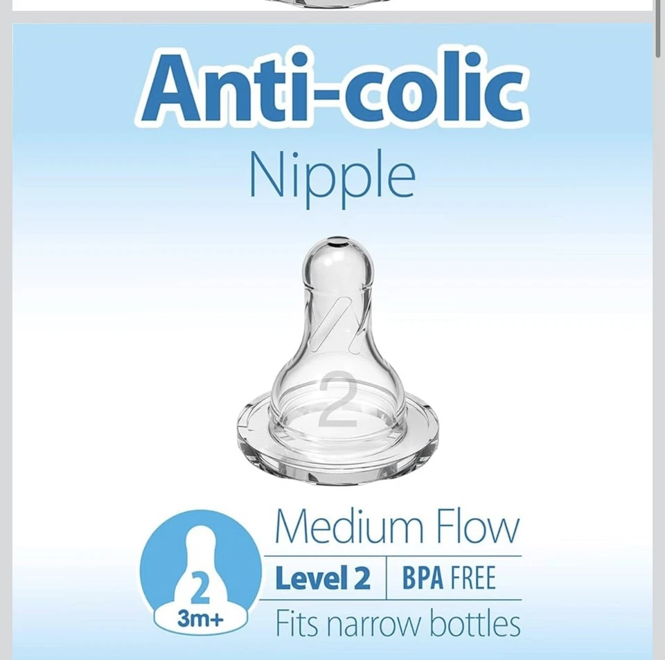 Botellas de silicona estándar Dr Browns Natural Flow paquete de 2 niveles transparentes 4-9 m+ Foto 3 de 3