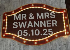 Custom Wedding Reception Entrance Sign