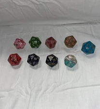 Lot of (9) D20 Dice D&D Role Playing