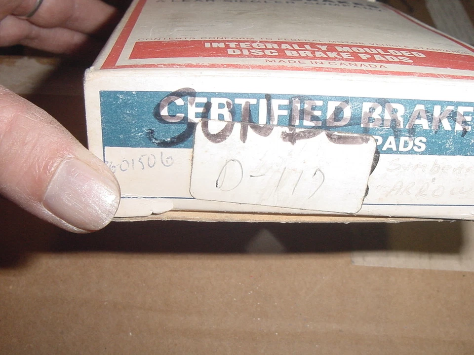 Pastillas de freno delanteras Sunbeam Arrow 1968-70 nuevas Foto 4 de 4