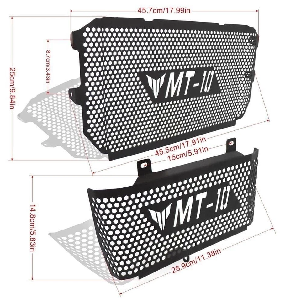 Radiator Guard Grille Oil Cover Protector For Yamaha MT-10 FZ-10 2016-2023 2022 Foto 2 de 4