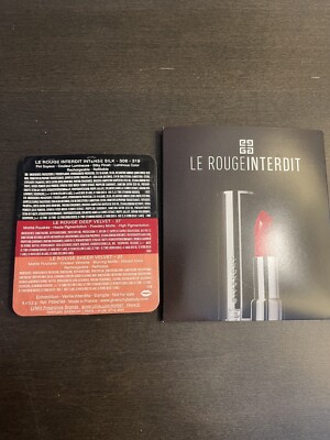 Givenchy Le Rouge 4 Shade Sample Card with Brush NEW | eBay