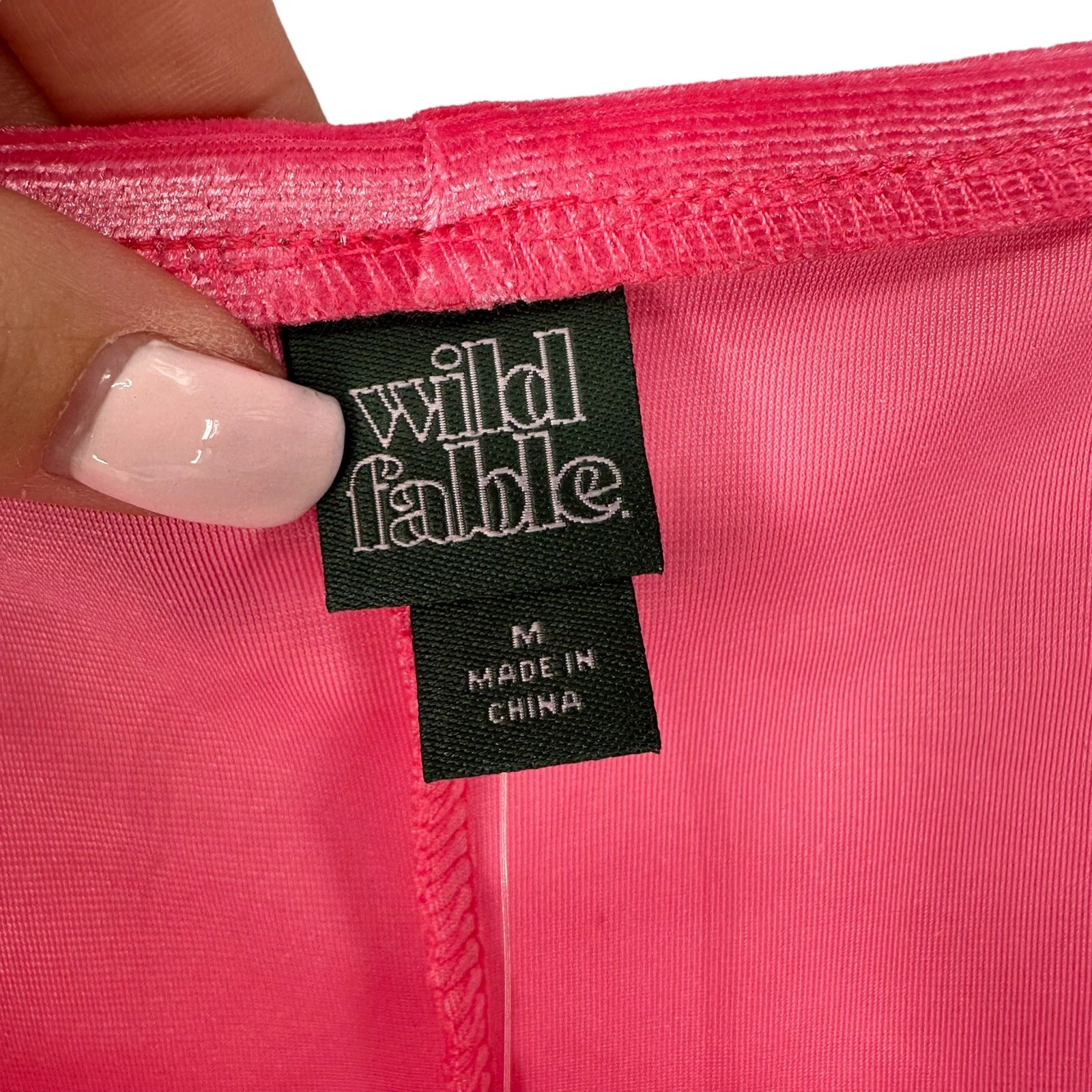 Mini Abito Velluto Rosa Favola Selvaggia Manica Lunga Taglia M Scrunch San Valentino NUOVO