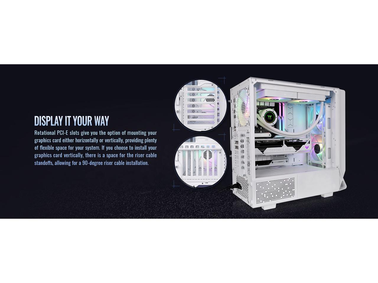 Корпус Thermaltake Ceres 350 MX Snow Mid Tower ATX 3 предустановленных вентилятора ARGB Snow