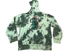Mad Engine Minecraft CREEPER Hoodie Green Tie-Dye Boy's Size M EUC