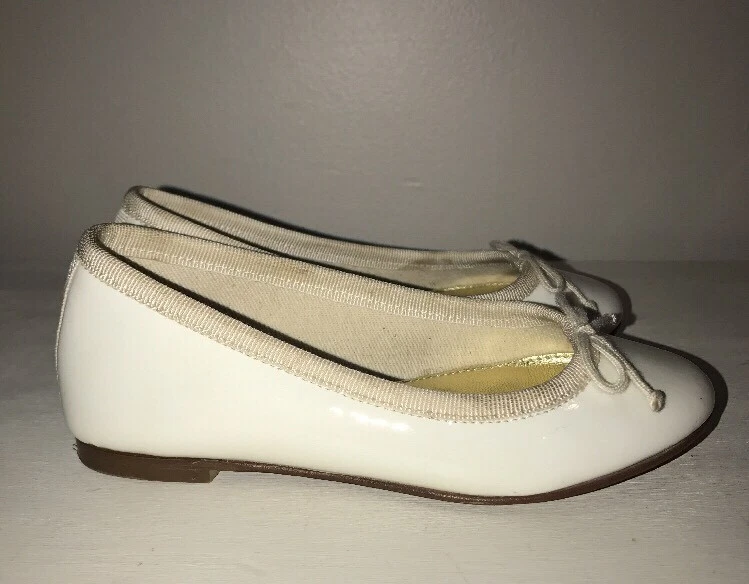 CREW CUTS J Crew Mary Jane CUERO Italia Ballet Planos Niña Pequeña Zapatos Talla 9 #j Foto 3 de 4