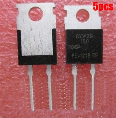 5Pcs High Current Rectifier Diode BYW29-150 8A 150V Fast New Ic xv