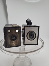 2 Vintage KODAK Six-20 BROWNIE Junior Box Camera For 620 Film  Ansco Shur-flash