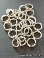 SNAPEEZ® II ULTRAPLATE® 99.9% Shiny Silver Jump Ring 12mm (25 Pk). Made in USA.