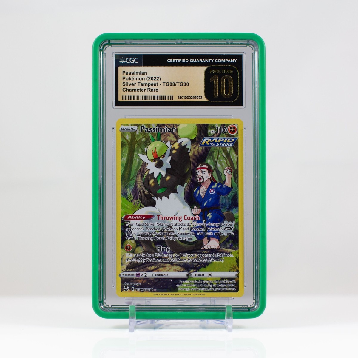 Pokémon Passimian #TG08 Character Rare Silver Tempest 2022 - CGC