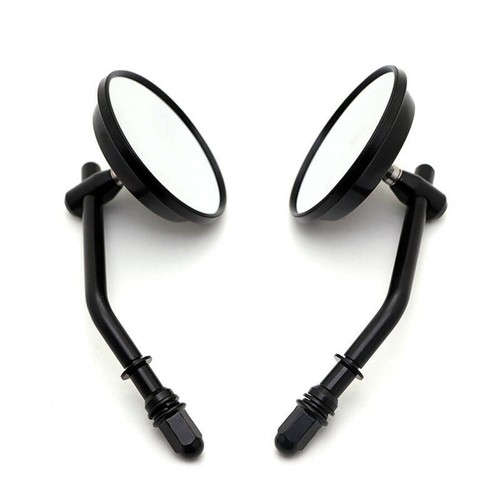 For Harley Sportster For Bobber Motorcycle Motorbike Round Rear Wing Mirrors #F - Picture 8 of 9