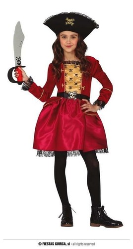 COSTUME CARNEVALE PIRATA CAPITANA BIMBI VESTITO GUIRCA PIRATESSA BAMBINA  NEW | eBay