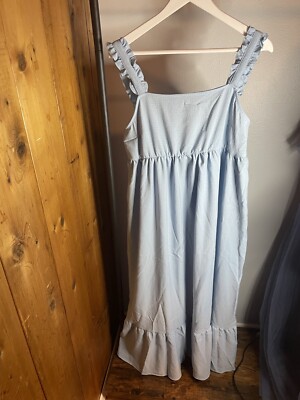 shien dress straps ruffle Size XL Blue