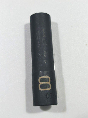 MATCO TOOLS ''ADV'' ADP8M6V, 1/4'' DRIVE, 8MM. IMPACT SOCKET, 2'' DEEP, 6 POINT.