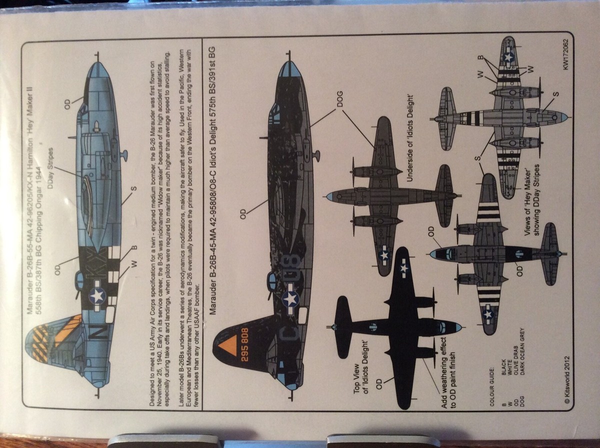 Kits World Decals 1/72 KW172062 Ha NIPmilton Hey Maker Idiot's