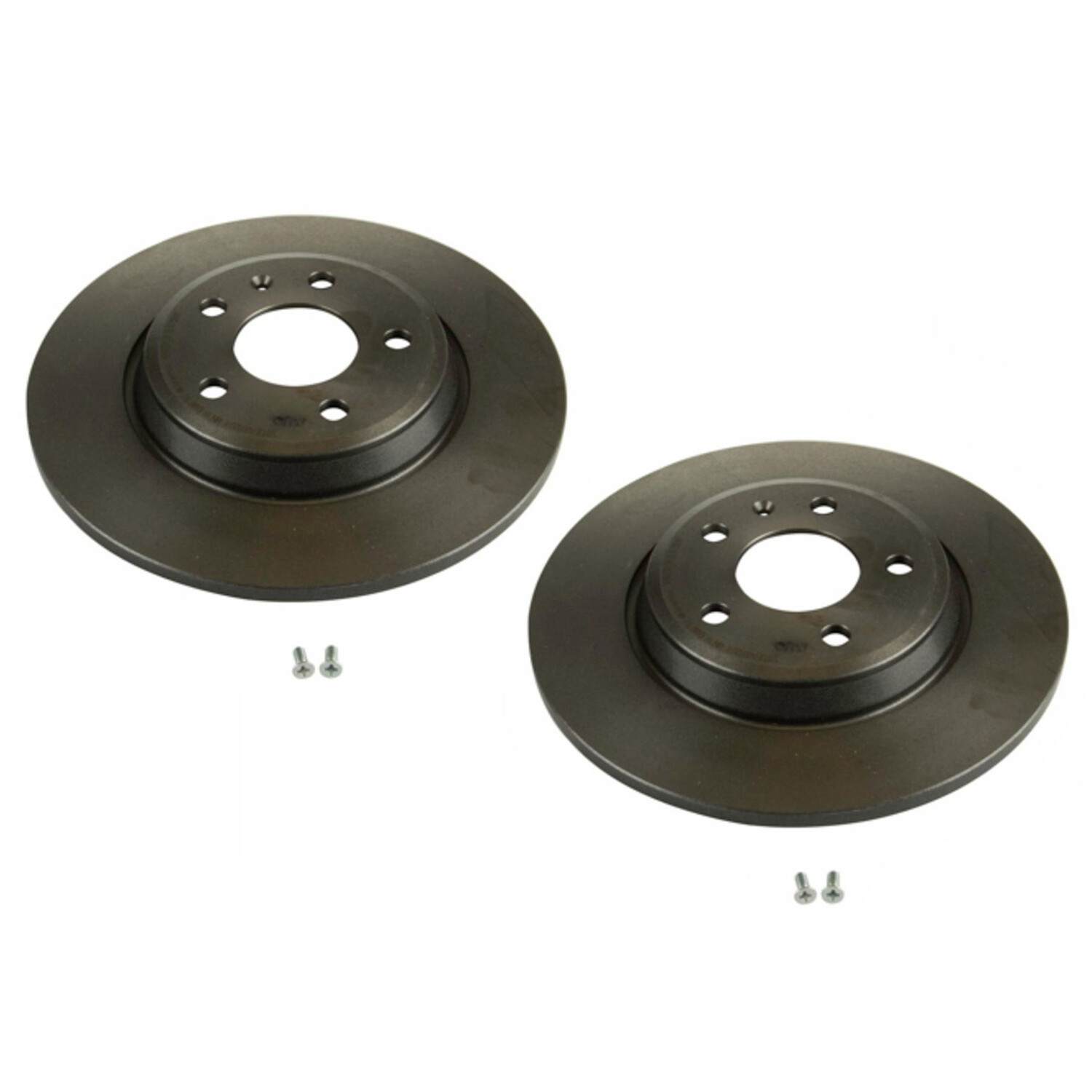 Brembo Pair Set of 2 Rear Coated Disc Brake Rotors For Audi A4 A6 Q