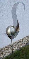 Skulptur Flame Edelstahl Matt 126 Cm Gartenstecker Beetstecker Rosenkugel