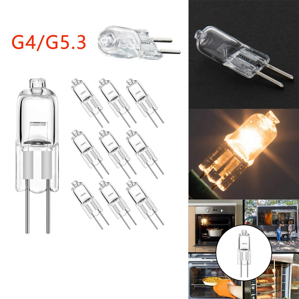 35W Halogen Bulbs G5.3 35 Watt G5.3 12V 35W Halogen Bulbs JC Bi-Pin Base  Light 35 Watt 12 Volt Halogen Lamp for Home Lighting,Clear Glass Lens,Warm