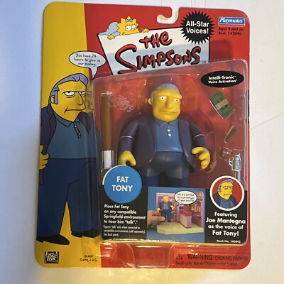 2002 The Simpsons Fat Tony Playmates Action Figure World of Springfield NEW
