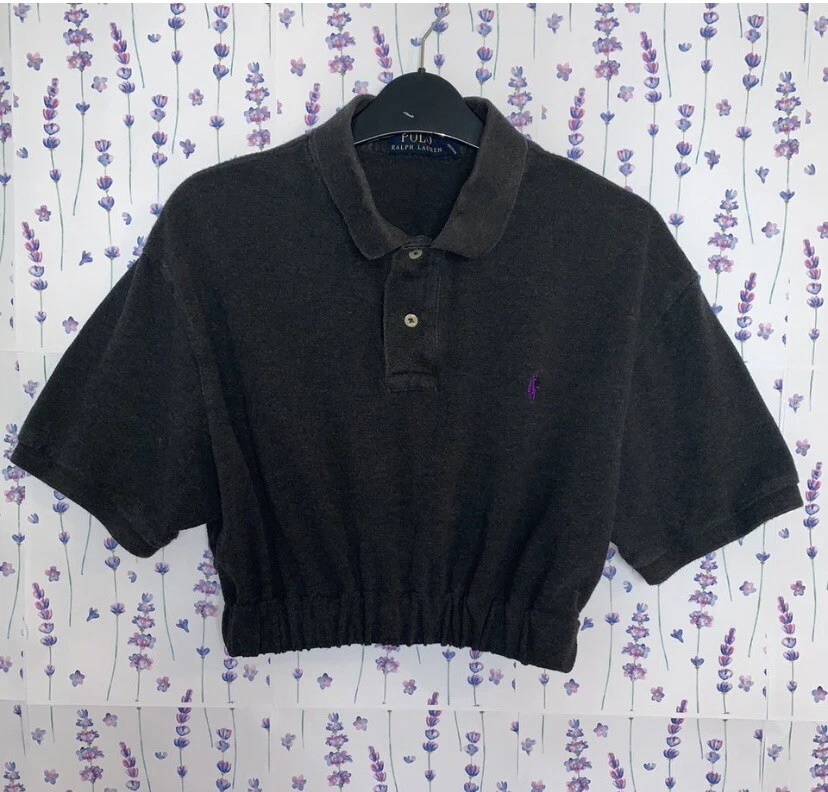 ralph lauren cropped polo shirt