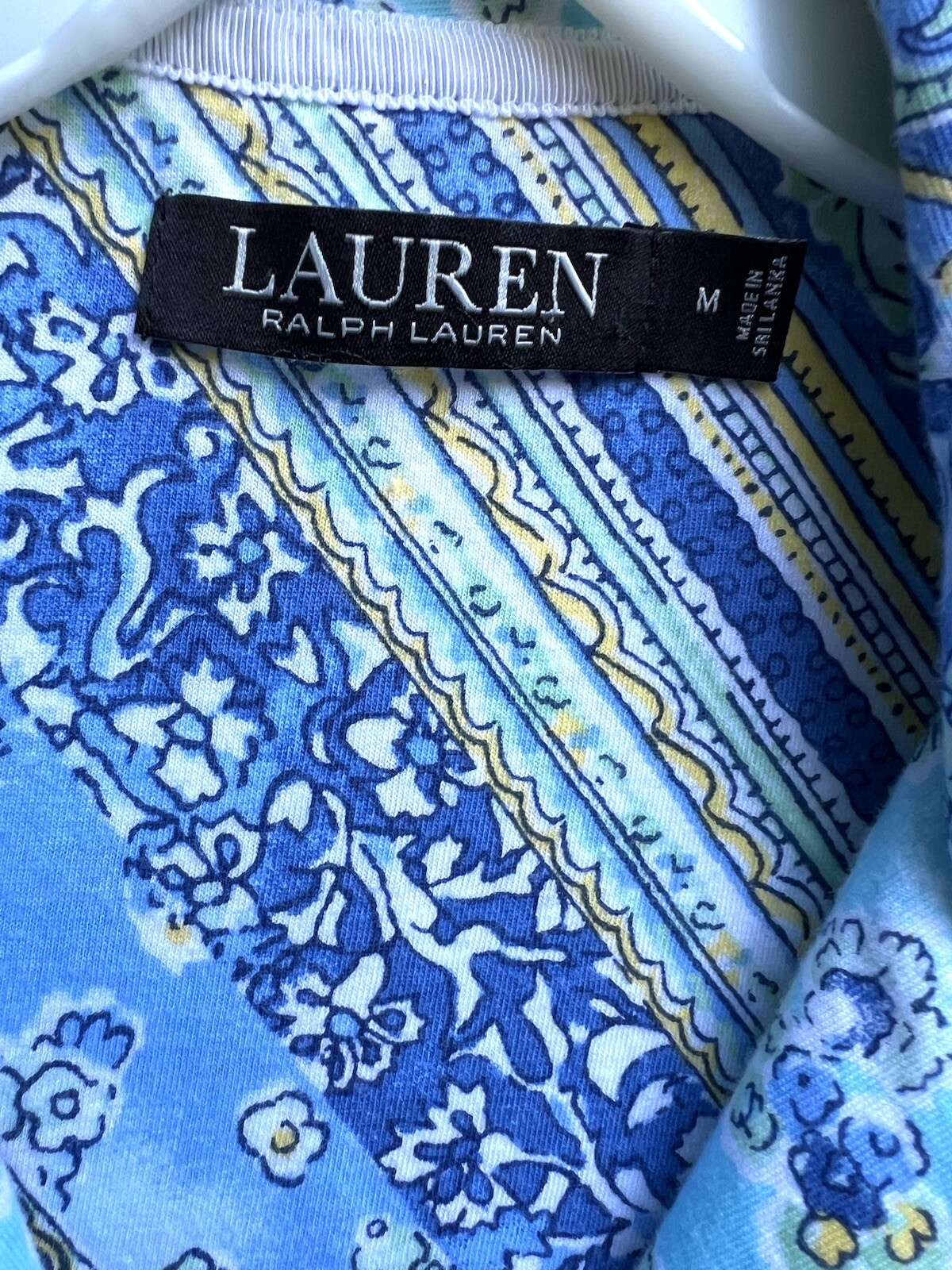 LRL Ralph Lauren Black Label Sz M Paisley Women’s Script Logo Pajama Shorts Set thumbnail 3